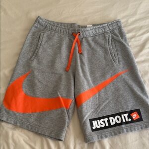 Nike Men's Athletic Shorts in Gray and Orange